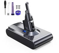 EVARY 8000 mAh V8 Replacement Battery for Dyson V8 Battery Compatible Absolute Animal Motorhead Absolute Pro SV10 Vacuum Cleaner (2 Filters + 1 Brush