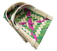 eVasavamba Bamboo Muram | Supli | Soop | Sup | Chhat | Moram | Mara | Multi-Purpose Bamboo Tray | Festival Use Grade, ~L:14.5 x W:17 x H:4.2 cm x 2 Pcs