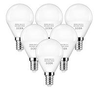 EvaStary E14 LED Light Bulb, 5W P45 Golf Ball Bulb Daylight 6000K, 6 Pack