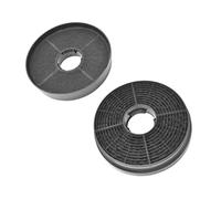 EVAYP Air Filter for Kitchen Hoods, 2 x Activated Carbon Filters, Compatible with Respekta MIZ 0058, Candy 35602288 49040890 PKM CF130, 105 mm x 23 mm, Activated Carbon Filter