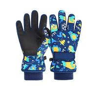 EVBEA -22 Degree F Children Boys Girls Cold Weather Waterproof Glove Magic Stretch Uni-corn Winter Thermal Warm Ski Gloves (Blue, S)