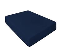 EVDEKOR Egyptian Cotton Bedding Fitted sheet Sets Easy Care Mattress Protector Soft Brushed Extra Deep Pocket 30cm Navy King Size 152x200cm Fade Resistance Home Bedsheets