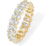 EVE Jewellery Eternity Rings for Women 14k Gold Plated Oval Cut (9)