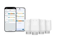 Eve Thermo (Matter, 5th gen.) 4 pack: Smart Thermostat Radiator Valve, LED Display, Automatic Temperature Control, Apple Home, Alexa, Samsung SmartThings, Google Home, Thread Border Router