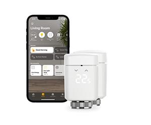 Eve Thermo, pack of 2 - Smart Radiator Valve with LED Display, automatic temperature control, no bridge required, integrated touch controls, Bluetooth, Apple HomeKit, Made in Germany
