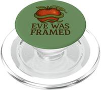 Eve Was Framed Feminist Snake Apple Retro Garden Design PopSockets PopGrip for MagSafe