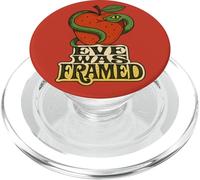 Eve Was Framed Feminist Snake Apple Retro Garden Design PopSockets PopGrip for MagSafe