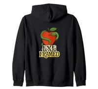 Eve Was Framed Feminist Snake Apple Retro Garden Design Zip Hoodie