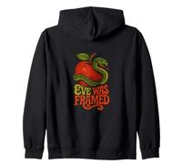 Eve Was Framed Feminist Snake Apple Retro Garden Design Zip Hoodie