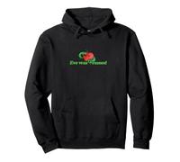 Eve was Framed Snake and Apple Illustration Pullover Hoodie
