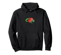 Eve was Framed Snake and Apple Illustration Pullover Hoodie