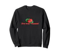 Eve was Framed Snake and Apple Illustration Sweatshirt