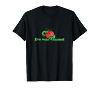 Eve was Framed Snake and Apple Illustration Value Graphic T-Shirt