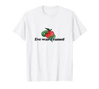 Eve was Framed Snake and Apple Illustration Value Graphic T-Shirt