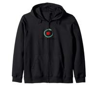 Eve Was Framed Snake and Apple Illustration Zip Hoodie