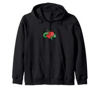 Eve was Framed Snake and Apple Illustration Zip Hoodie