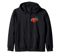Eve was Framed Snake and Apple Zip Hoodie