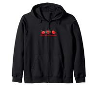 Eve was Framed Snake and Apple Zip Hoodie