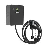 evec vecGO 2.0 EV Charger, Type 2, 7.4kW Tethered Single Phase Wall Mounted Home Car Charger, 3 Year Warranty, Anthracite Grey - VEC03-N