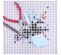 Evecad 12''x12'' Stained Glass Cutting Mat with Tray, Suitable for Cutting Glass and Cutting Mats for Crafts, Auxiliary tool for collecting glass shards with Removable Double-layer Design, 1 Pack
