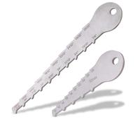 Evecad Brake Pad Measuring Tool - 32nds Brake Pad Thickness Gauge, Stainless Steel Pocket Tech Gauge for Cars and Trucks, No Wheel Removal Needed, 2 Packs