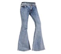 EVEDESIGN 70s Outfits Bell Bottom Pants for Men,Mens Bell Bottom Jeans Disco Flared Pants, Light Blue1, X-Large