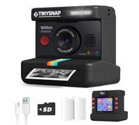 Eveedo Instant Print Camera for Kids,Dual Len Kids Cameras with 2.4 Inch Screen, Christmas Birthday Gifts for Girls Age 3-12, Portable Toddler Toy for 3 4 5 6 7 8 9 10 Year Old Girls Boys (Black)