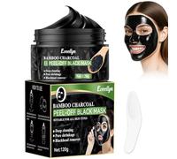 Eveellyn Blackhead Remover Mask,Bamboo Charcoal Peel Off Face Masks, Deep Cleansing for Blackheads, Dirt, Acne, Pores Shrinking, for Men & Women (120ml)