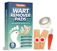 Eveellyn Verruca Treatment, Wart Remover, Effective & Fast-Acting 24 Pads Corn Remover for Feet, Hands, Fingers, Toes, Painless Corn Plasters for Warts, Corns, and Calluses