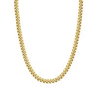 Evegfts Gold Chain Men, 5MM Diamond Cut Mens Chain Necklace Miami Cuban Chains for Men Women Jewelry Gift for Women Men Boy Girls Super Sturdy Shiny Mens Necklaces 24 Inch