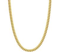 Evegfts Gold Chain Men, 6MM Diamond Cut Mens Chain Necklace Miami Cuban Chains for Men Women Jewelry Gift for Women Men Boy Girls Super Sturdy Shiny Mens Necklaces 26 Inch