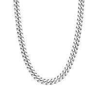 Evegfts Silver Chain, 12MM Diamond Cut Cuban Chain Necklace for Women & Men - Super Sturdy & Shiny, 26 Inch