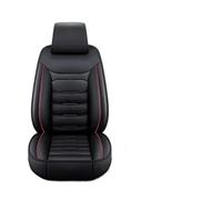 EVEKHAHHRB 1PC Universal Car Seat Covers Fit Most SUV PU Leather Single Front Split Bench Protector Four Season Accessories Seat Covers(Black-Red-1PC)