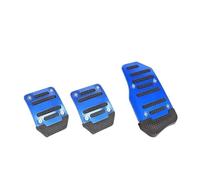 EVEKHAHHRB 2pc Car Pedal Pads Automatic Transmission Brake Gas Pedal Covers Auto SUV ATV Replacement Aluminum Alloy Car Brake Clutch Pedal(Manual-Blue)