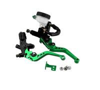 EVEKHAHHRB Brake Clutch 7/8 22mm Front Brake Clutch Master Cylinder Reservoir Levers Aluminum Alloy Motorcycle Handbrake Clutch Brake Levers(Green)