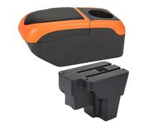 EVEKHAHHRB Center Console Armrest For KIA For Rio For Lx For Cerato For STONIC For South For America Car Armrest Box Retrofit Part Storage Box Accessorie(Black Orange)