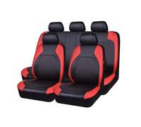 EVEKHAHHRB For Subaru For Forester For Outback For Legacy For XV For Wrx Car Seat Covers PU Leather Car Cushion Seats Auto Interior Seat Covers(5Seats-red)
