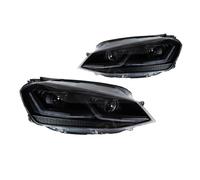 EVEKHAHHRB Headlamp Assembly 2 PCS For Golf 7 2013-2017 MK7 Design LED LHD Car Front Headlights Assembly DRL Bifocal Lens Lamp Accessories Front Headlight(Black)