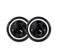 EVEKHAHHRB Headlamp Assembly 2pcs For Land For Rover For Defender 80W Black 7" Car Led Headlight 7 Inch Round Headlights Assembly Front Headlight(2)