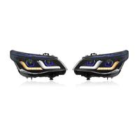 EVEKHAHHRB Headlamp Assembly Pair For 5 Series E60 2003-2008 2009 2010 Year Car Lamp Modified LED Headlights Assembly Upgrade Halo Lights Xenon Lens Car Front Lamps(Driver in lef,Pair 2 side)