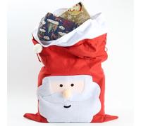 evelay 2 Pack Giant-Size Santa Felt Sacks | Extra-Large Drawstring Gift Bags | Reusable Red Present Bags for Kids | Durable Felt Material | 88×60cm Jumbo Size