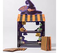 evelay 2 Tier Trick or Treat Halloween Party Display Shop Stand for Cupcakes and Desserts with 12 Paper Sweet Bags Included
