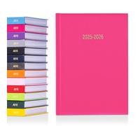 Evelay 2025 2026 Academic Diary A5 Page A Day Mid Year Hardback Planner Organiser for School Student Teacher Office (A5, Cerise)