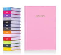 Evelay 2025 2026 Academic Diary A5 Page A Day Mid Year Hardback Planner Organiser for School Student Teacher Office (A5, Pink)