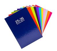 Evelay 2025 2026 Diary A5 Week to View Mid Year Academic Planner Hardback Diaries Journal Organiser with Ribbon for Student Teacher Personal Use (Navy)
