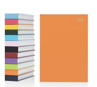 evelay 2025 A4 A5 Day to Page Diary Full Year Planner Desk Hardback Academic Organiser for Home Office School (A5 Page a Day, Orange)
