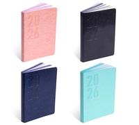 evelay 2026 Diary A5 Day to Page Full Year Planner Desk Soft Cover Luxury Printed Edges (Navy)