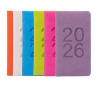 evelay 2026 Diary Slim Size 9cm x 16cm Week to View Padded Hardcover Full Year Journal Planner with Space for Notes (Grey)