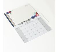 evelay 2026 Memo Board Wall Calendar Month to View Family Organiser Planner with Whiteboard & Write On Wipe Off Pen Included (Flowers2)