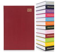 evelay 2026 Page a Day A4 Appointment Diary with Times Hour Slot Personal Schedule Planner Organiser Full Page Saturday & Sunday (Red)